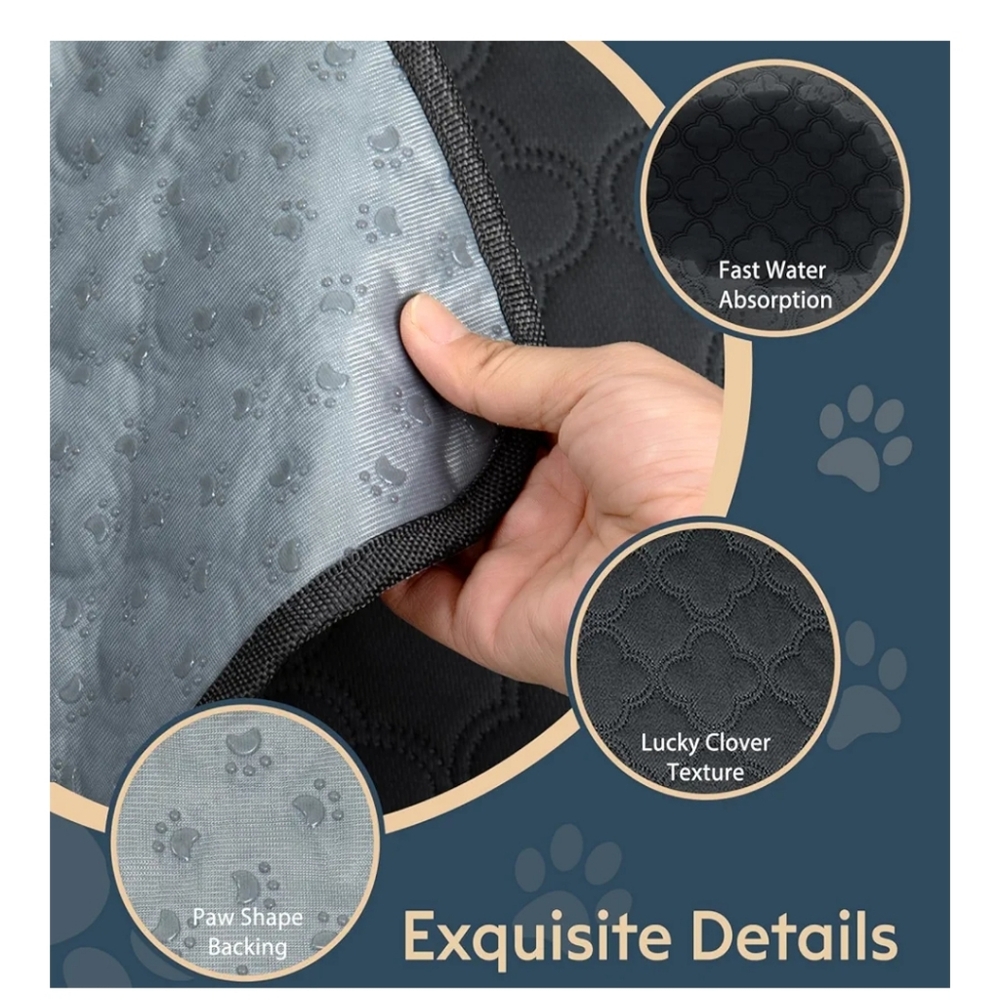 4 PACK 18X24 Washable Dog Pee Pads - Dark Gray - Picture 5 of 6